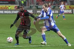 2.Liga - FC Ingolstadt 04 - Hertha BSC Berlin 1:1 - Edson Buddle gegen Roman Hubnik