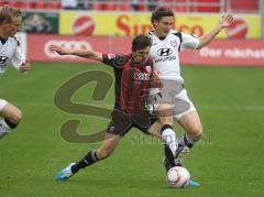 2.Liga - FC Ingolstadt 04 - FSV Frankfurt 0:1 - Andreas Buchner im Zweikampf mit Mario Fillinger