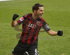 2.Liga - FC Ingolstadt 04 - 1860 München - Tor durch Andreas Buchner, Stefan Leitl jubelt