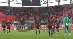 2.Liga - FC Ingolstadt 04 - FSV Frankfurt 0:1 - Die Schanzer geschlagen am Boden gehen vom Platz