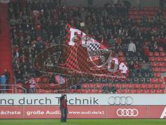2.Liga - FC Ingolstadt 04 - Karlsruher SC 1:1 - Fans Fahnen