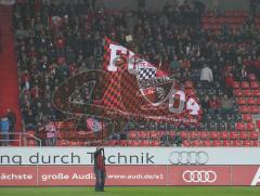 2.Liga - FC Ingolstadt 04 - Karlsruher SC 1:1 - Fans Fahnen