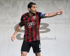 2.Liga - FC Ingolstadt 04 - Karlsruher SC 1:1 - Kapitän Stefan Leitl schreit nach Ordnung