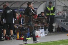 2.Liga - FC Ingolstadt 04 - Karlsruher SC 1:1 - Trainer Michael Wiesinger pfeift