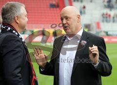 2.Liga - FC Ingolstadt 04 - Vfl Osnabrück 0:1 - Martin Wagener und Peter Jackwerth vor dem Spiel