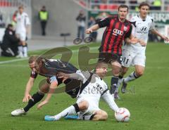 2.Liga - FC Ingolstadt 04 - FSV Frankfurt 0:1 - Moritz Hartmann und hinten Andreas Görlitz