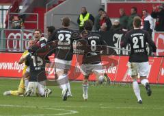 2.Liga - FC Ingolstadt 04 - Union Berlin 1:0 - Torjubel Stefan Leitl mit Sascha Kirschstein