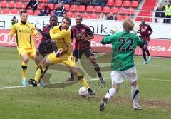 2.Liga - FC Ingolstadt 04 - Alemannia Aachen 2:1 - Edson Buddle kommt nicht richtig hin