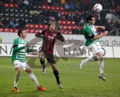 2.Liga - FC Ingolstadt 04 - Greuther Fürth 0:2 - Moise Bambara kommt nicht hin