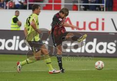 2.Liga - FC Ingolstadt 04 - Fortuna Düsseldorf 3:0 - Fabian Gerber schiesst aufs Tor