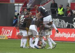 2.Liga - FC Ingolstadt 04 - Union Berlin 1:0 - Torjubel Stefan Leitl mit Sascha Kirschstein