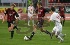 2.Liga - FC Ingolstadt 04 - Energie Cottbus 1:2 - links Fabian Gerber und rechts Manuel Hartmann