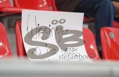2.Liga - FC Ingolstadt 04 - FSV Frankfurt 0:1 - Transparent, Wiesinger wo ist unser Kapitän