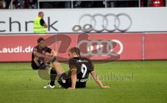 2.Liga - FC Ingolstadt 04 - Oberhausen 1:2 - Moritz Hartmann am Boden, hinten Marko Futacs