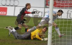 2.Liga - FC Ingolstadt 04 - 1860 München - Abseitstor durch Moritz Hartmann. Nicht gültig