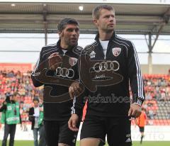 2.Liga - FC Ingolstadt 04 - Oberhausen 1:2 - Uwe Wolf mit Stefan Schaidnagel