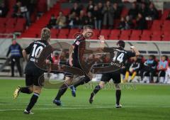 2.Liga - FC Ingolstadt 04 - Energie Cottbus - Tor Marko Futacs jubelt und Romain Dedola