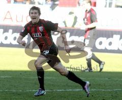 2.Liga - FC Ingolstadt 04 - Armenia Bielefeld 1:0 - Tor Jubel Andreas Buchner