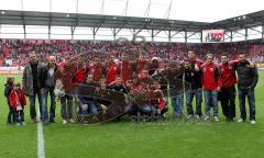 2.Liga - FC Ingolstadt 04 - Vfl Osnabrück 0:1 - Aufstieg in die Regionaliga Süd. Gratulation an Trainer Joe Albersinger