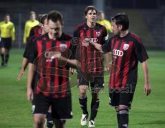 Bayernliga - FC Ingolstadt 04 II - TSV Rain/Lech - Gehen in die Pause, in der Mitte Marcel Hagmann