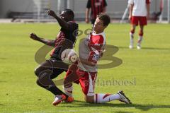 Bayernliga - FC Ingolstadt 04 II - TSV Aindling - Serge Yohouha mit Franz Hübl