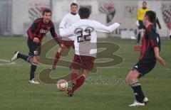 Bayernliga - FC Ingolstadt 04 II - SV Heimstetten - links Fabrice Lassonde fordert dan Ball von rechts Karl-Heinz Lappe
