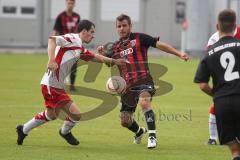 Bayernliga - FC Ingolstadt 04 II - TSV Aindling - Mitte Benjamin Kauffmann und links Beqiri Qemajl