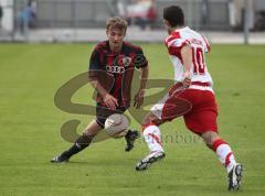 Bayernliga - FC Ingolstadt 04 II - TSV Aindling - Stanislav Herzel und rechts Mario Schmidt