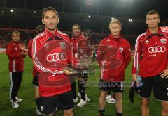 Audi Sportpark Eröffnung - Stefan Leitl mit dem Pokal