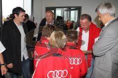 Audi Sportpark Eröffnung - Willy Sagnol und Karl-Heinz Rummenigge und Peter Schwarzenbauer