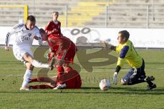 B-Jun - FC Ingolstadt 04 - FC Bayern 3:2 - 9 Dominik Reisner auf dem Weg zum Tor (2-facher Torschütze). Dieser Schuß ging an den Pfosten und wäre dann das 3. Tor gewesen