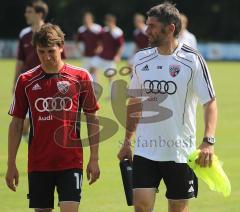 Testspiel - FC Gerolfing -  FC Ingolstadt 04 - 1:5 - Andreas Buchner mit Trainer Uwe Wolf