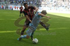 2.BL - 1860 München - FC Ingolstadt 04 - 4:1 - Ahmed Akaichi im Kampf mit Dominik Stahl