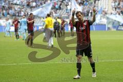 2.BL - 1860 München - FC Ingolstadt 04 - 4:1 - Niederlage, Spiel ist aus, Stefan Leitl bedankt sich bei den Fans