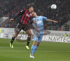 FC Ingolstadt 04 - 1860 München 0:1 - Ahmed Akaichi am Tor köpft drüber