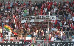 2.Liga - FC Ingolstadt 04 - FC Hansa Rostock 3:1 - Fans Fahnen Jubel Spruchband