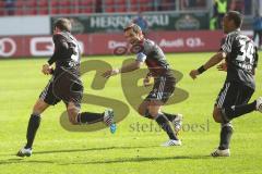 2.BL - FC Ingolstadt 04 - SC Paderborn - Andreas Görlitz Jubel 2:0 Tor mit Stefan Leitl