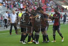 2.Liga - FC Ingolstadt 04 - FC Hansa Rostock 3:1 - Moritz Hartmann trifft zum 1:0 Tor Jubel