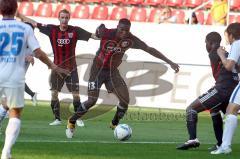 2.Liga - FC Ingolstadt 04 - FC Hansa Rostock 3:1 - Jose-Alex Ikeng, links hinten Moritz Hartmann