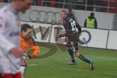 2.BL - FC Ingolstadt 04 - Union Berlin - 3:3 - Tor durch Andreas Buchner Ahmed Akaichi jubelt