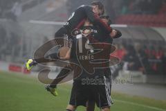 2.BL - FC Ingolstadt 04 - Union Berlin - 3:3 - Adam Nemec erzielt das 1:0 Tor Jubel mit Florian Heller Andreas Buchner