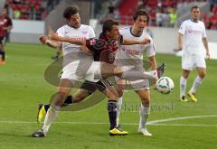 2.Liga - FC Ingolstadt 04 - FC Hansa Rostock 3:1 - Andreas Buchner wird gefoult und es gibt Elfmeter