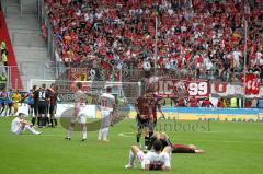 2.BL - FC Ingolstadt 04 - FC Energie Cottbus - 1:0 - Sieg das Spiel ist aus und die Klasse erhalten Jubel