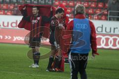 2.BL - FC Ingolstadt 04 - Union Berlin - 3:3 - Ausgleich in der letzten Sekunde durch Berlin, der FC IN 04 am Boden. Enttäuschung in den Gesichtern