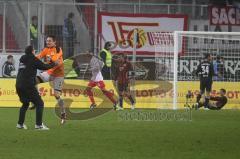 2.BL - FC Ingolstadt 04 - Union Berlin - 3:3 - Ausgleich in der letzten Sekunde durch Berlin, der FC IN 04 am Boden