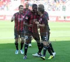 2.Liga - FC Ingolstadt 04 - VfL Bochum 3:5 - Edson Buddle trifft zum 1:0 Tor Jubel