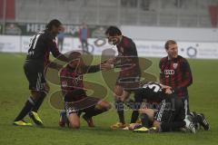 2.BL - FC Ingolstadt 04 - Union Berlin - 3:3 - Tor durch Andreas Buchner Jubel am Spielfeld