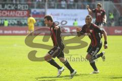 2.BL - FC Ingolstadt 04 - SC Paderborn - Andreas Görlitz Jubel 2:0 Tor mit Marvin Matip