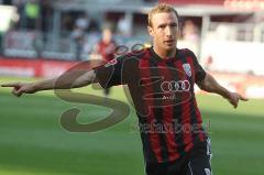 2.Liga - FC Ingolstadt 04 - FC Hansa Rostock 3:1 - Moritz Hartmann trifft zum 1:0 Tor Jubel
