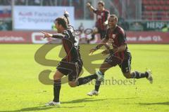 2.BL - FC Ingolstadt 04 - SC Paderborn - Andreas Görlitz Jubel 2:0 Tor mit Marvin Matip